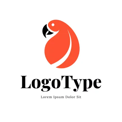 Orange Minimal Design Logo