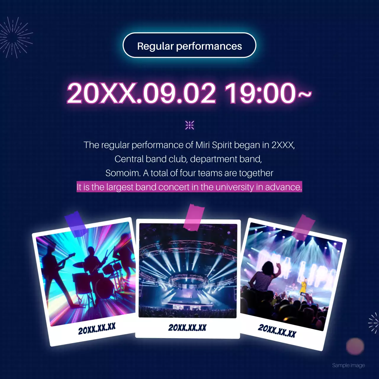 Navy Trendy Band Promotion Instagram Carousel