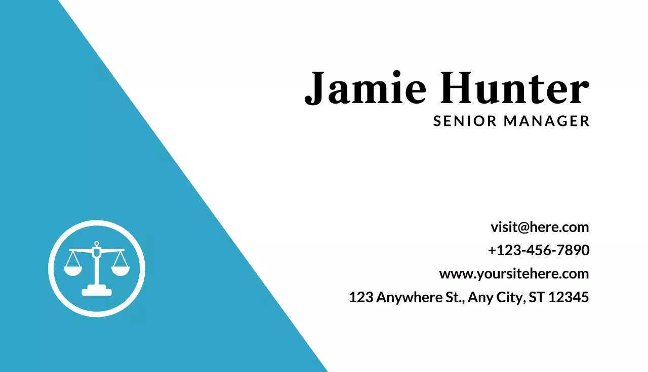 Blue Simple Business Card