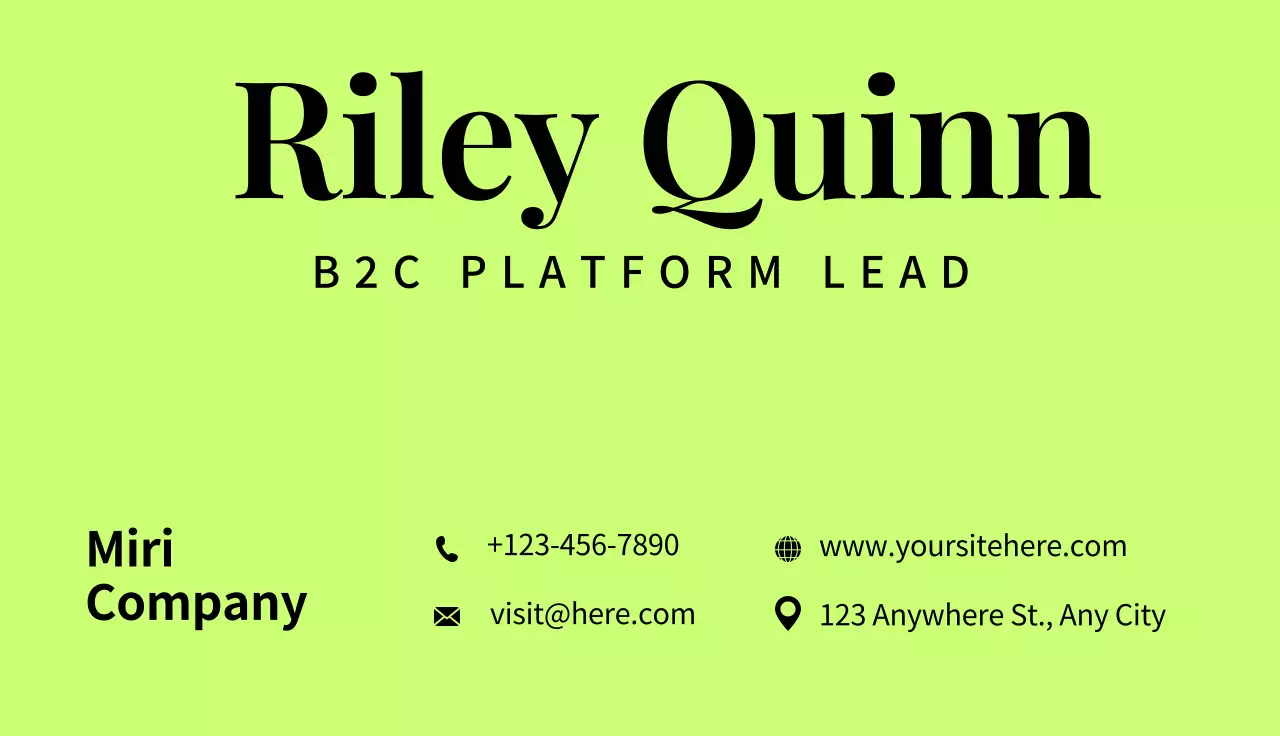 Green Modern Business Card