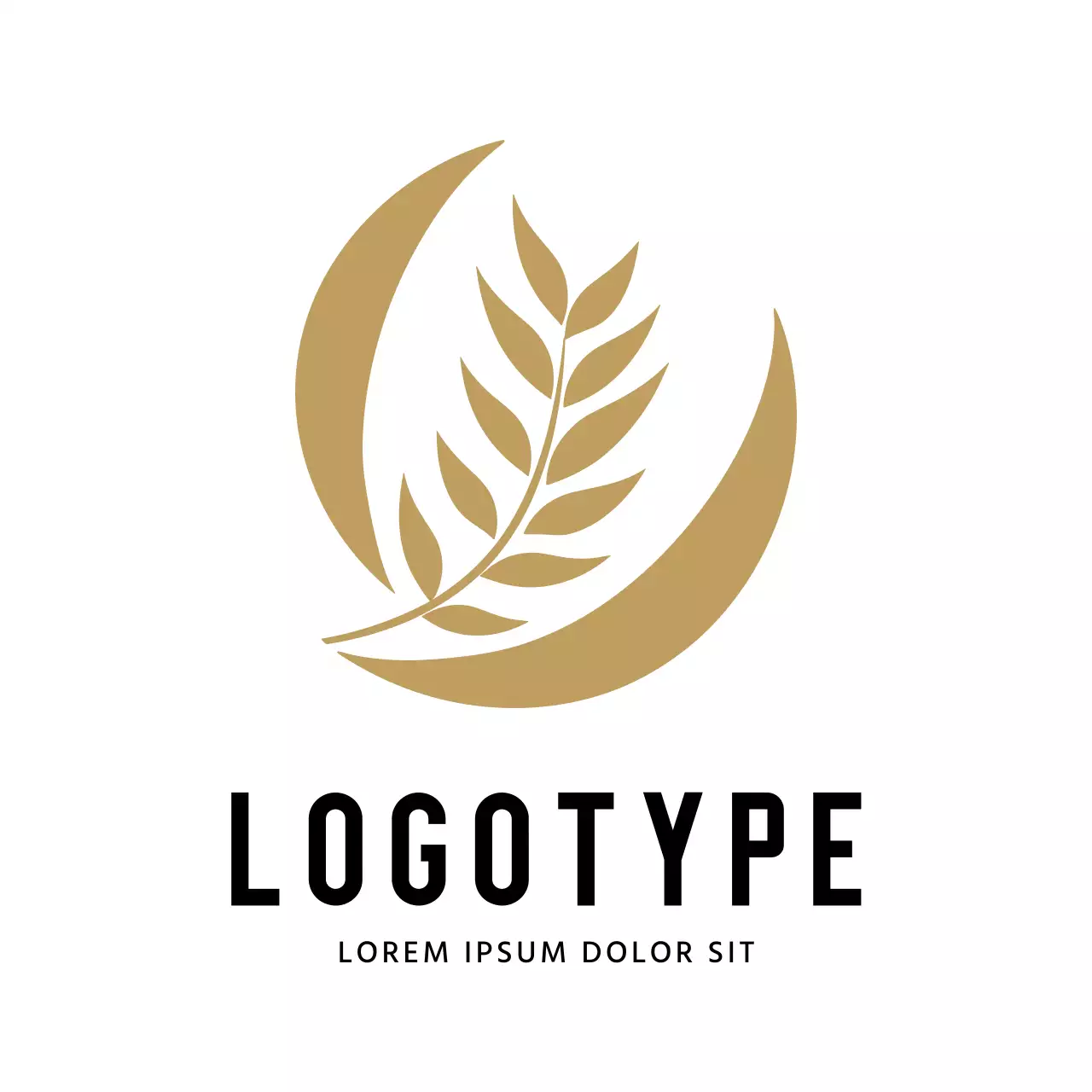 Gold Minimal Design Logo