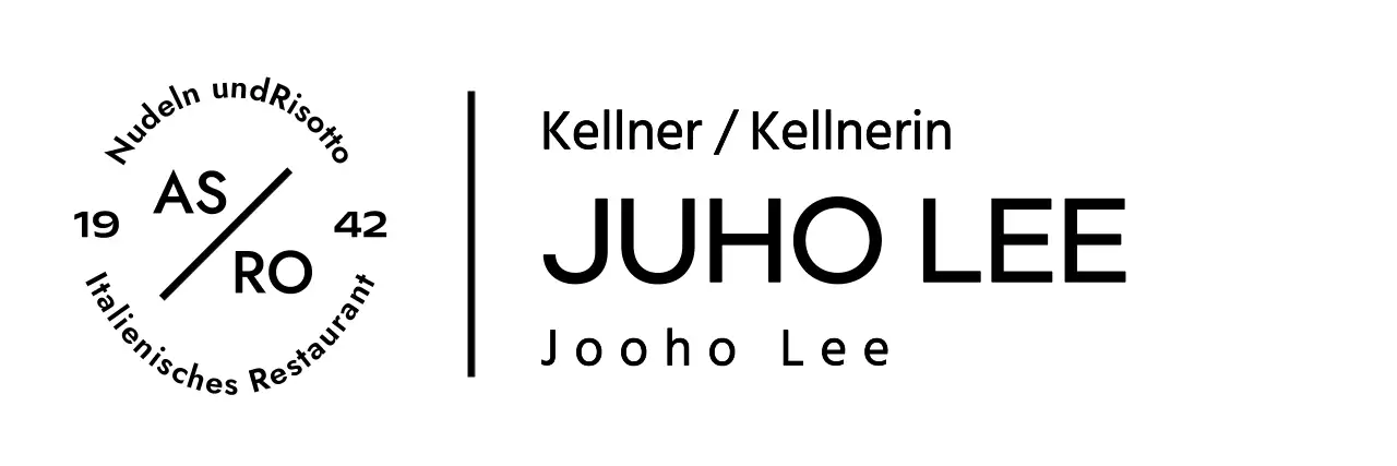 Namensschild für ein italienisches Restaurant mit modernem Touch