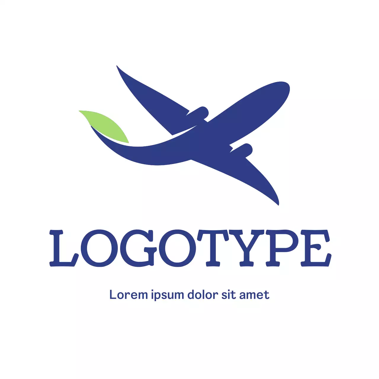 Blue Modern Travel Logo