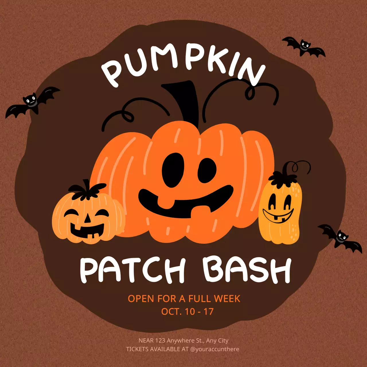 Brown Retro Halloween Event Social Media Post