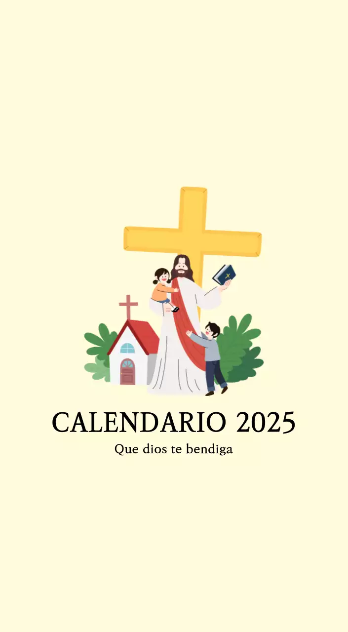 Colores cálidosIglesias con simpáticas ilustraciones