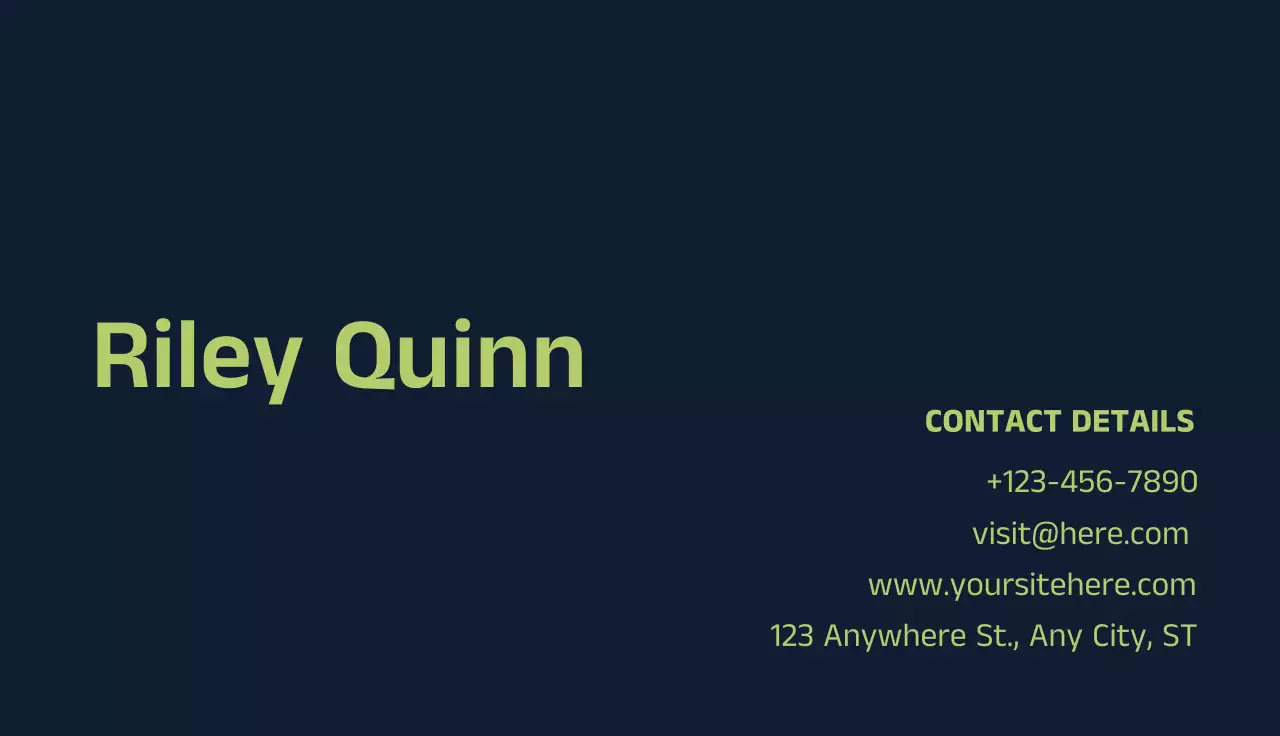 Navy Simple Business Card