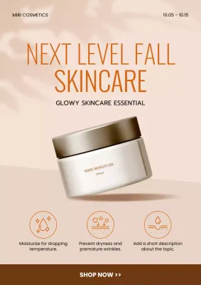 Beige Modern Skincare Promotion Poster