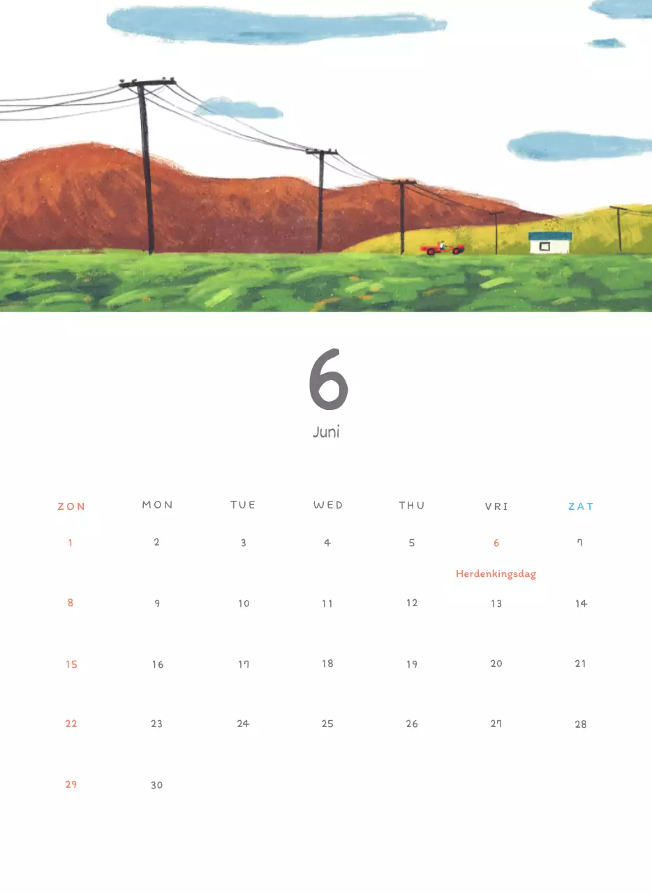 Schattige kalenders met schattige illustraties