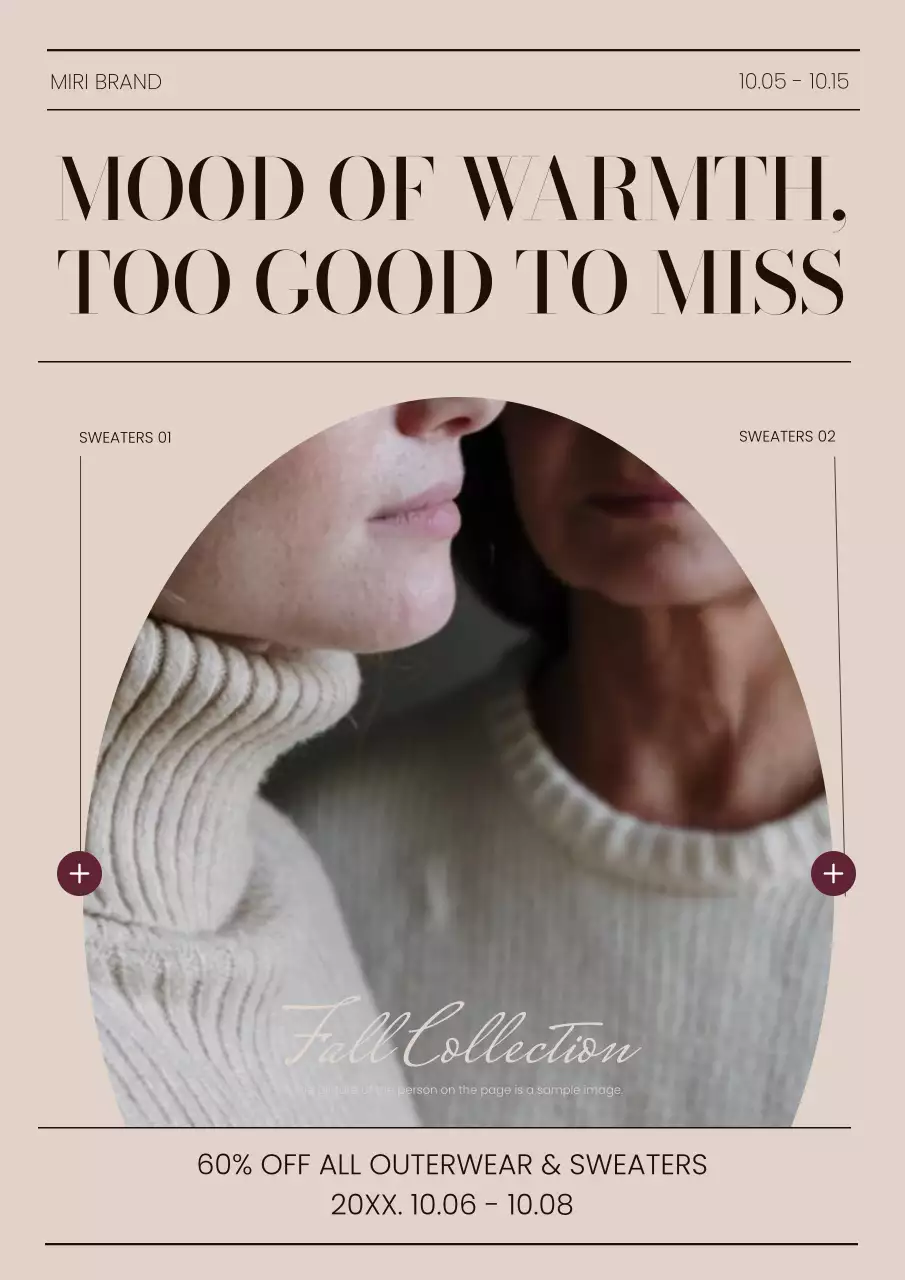 Beige Minimal Fashion Promotion Poster