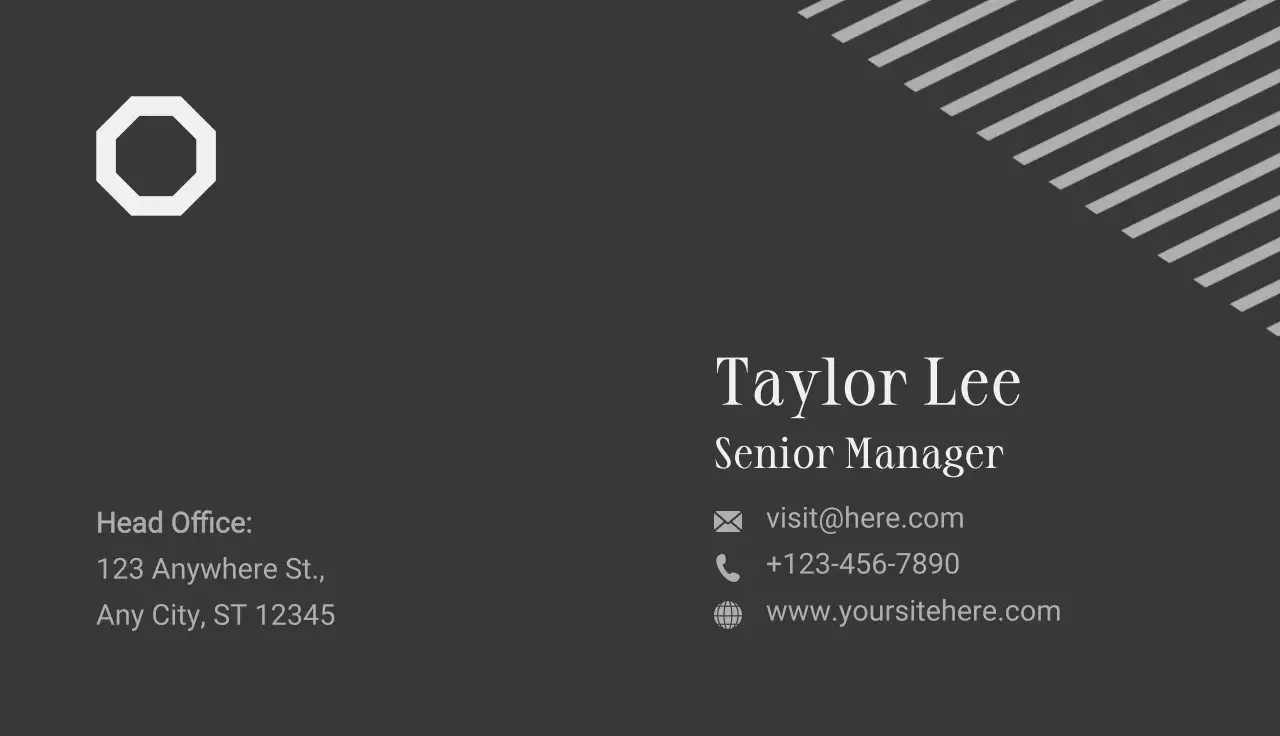Black Minimal Business Card