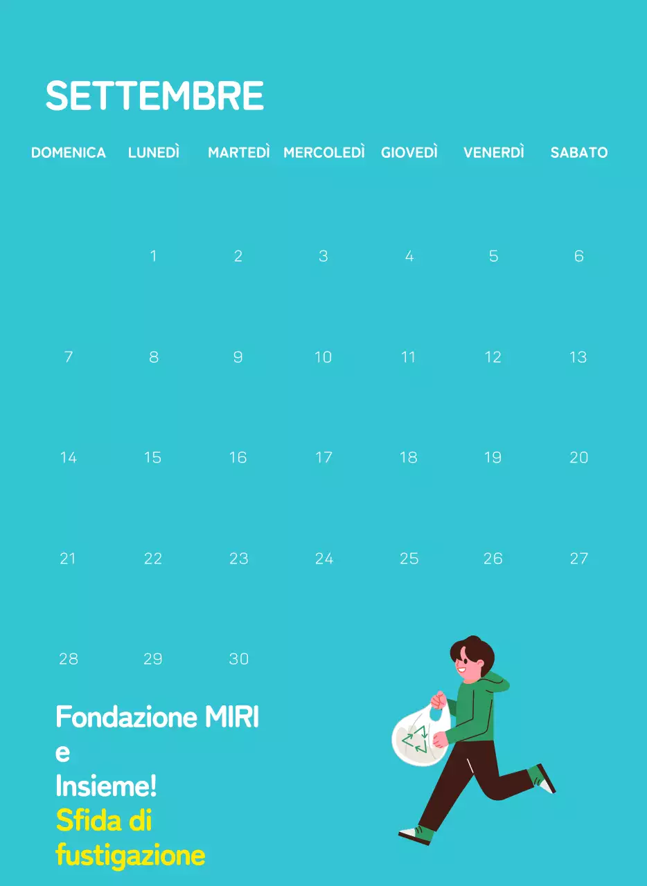 Una fondazione sociale che celebra le festività natalizie con illustrazioni colorate di persone e del pianeta.