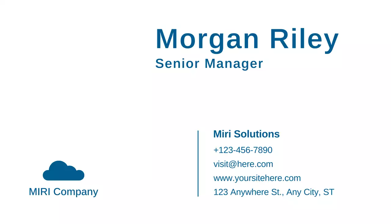 Blue Professional Business Card