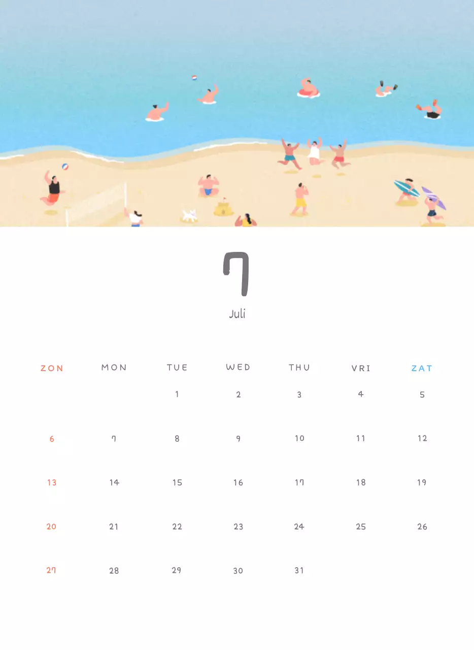 Schattige kalenders met schattige illustraties