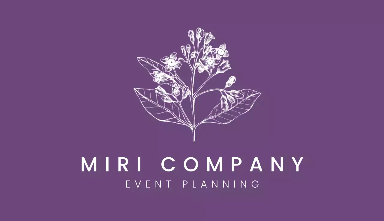 Purple Elegant Business Card