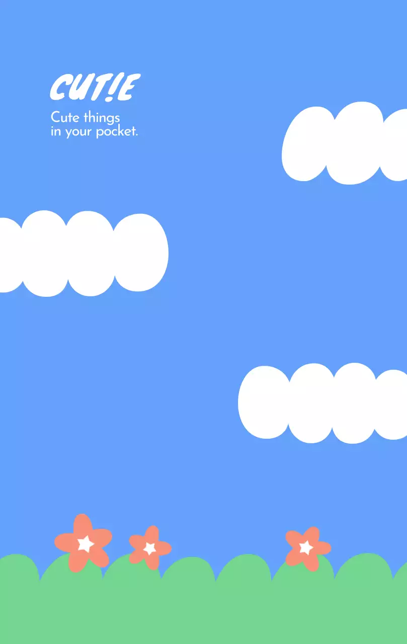 Wallpaper gantungan kunci lucu berwarna biru