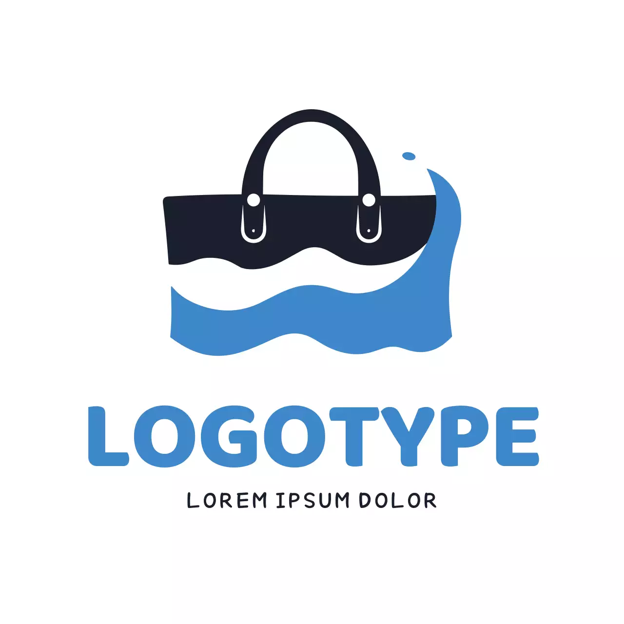 Blue Minimal Design Logo