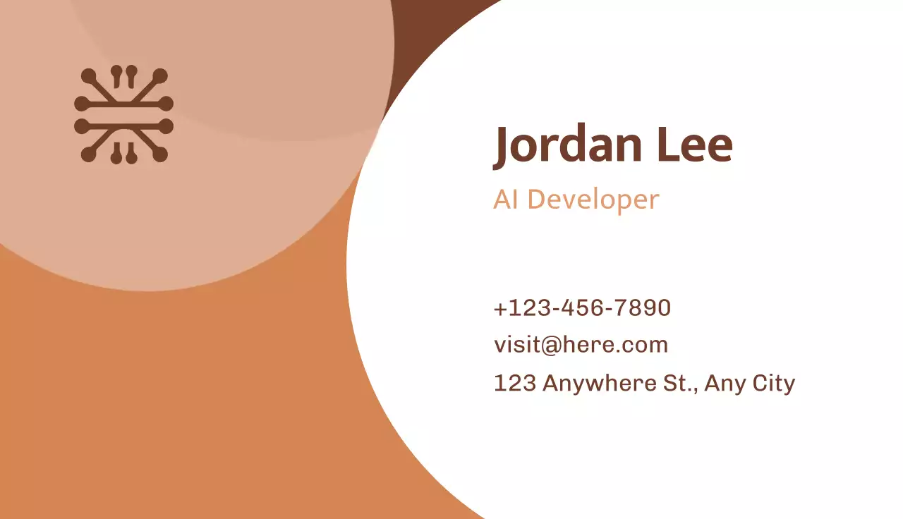 Brown Minimal Business Card