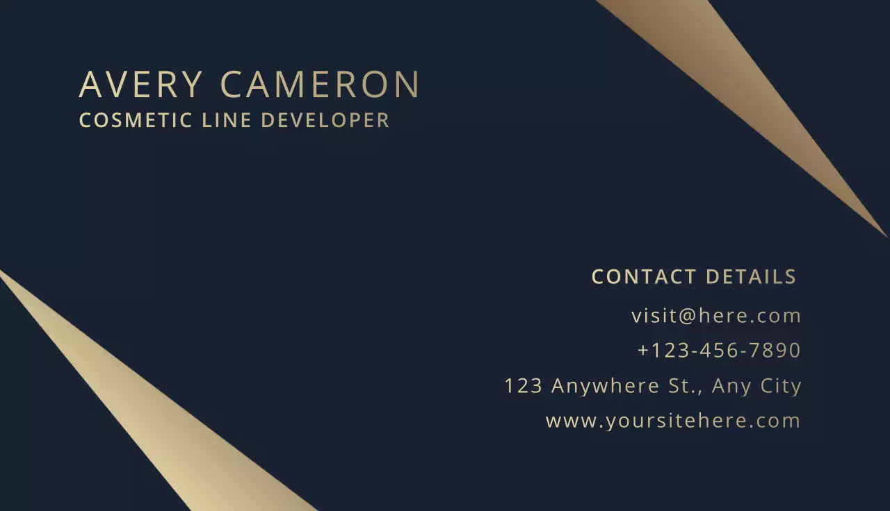 Navy Elegant Business Card