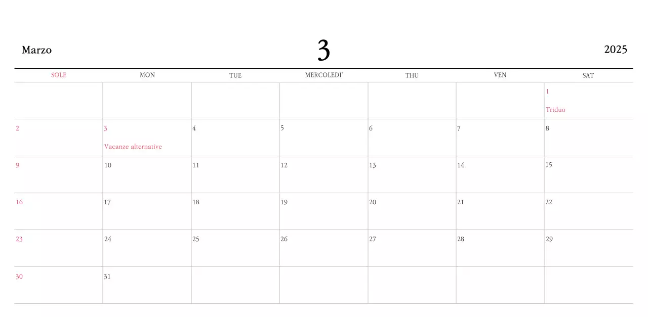 Colori caldiChiese con simpatiche illustrazioni