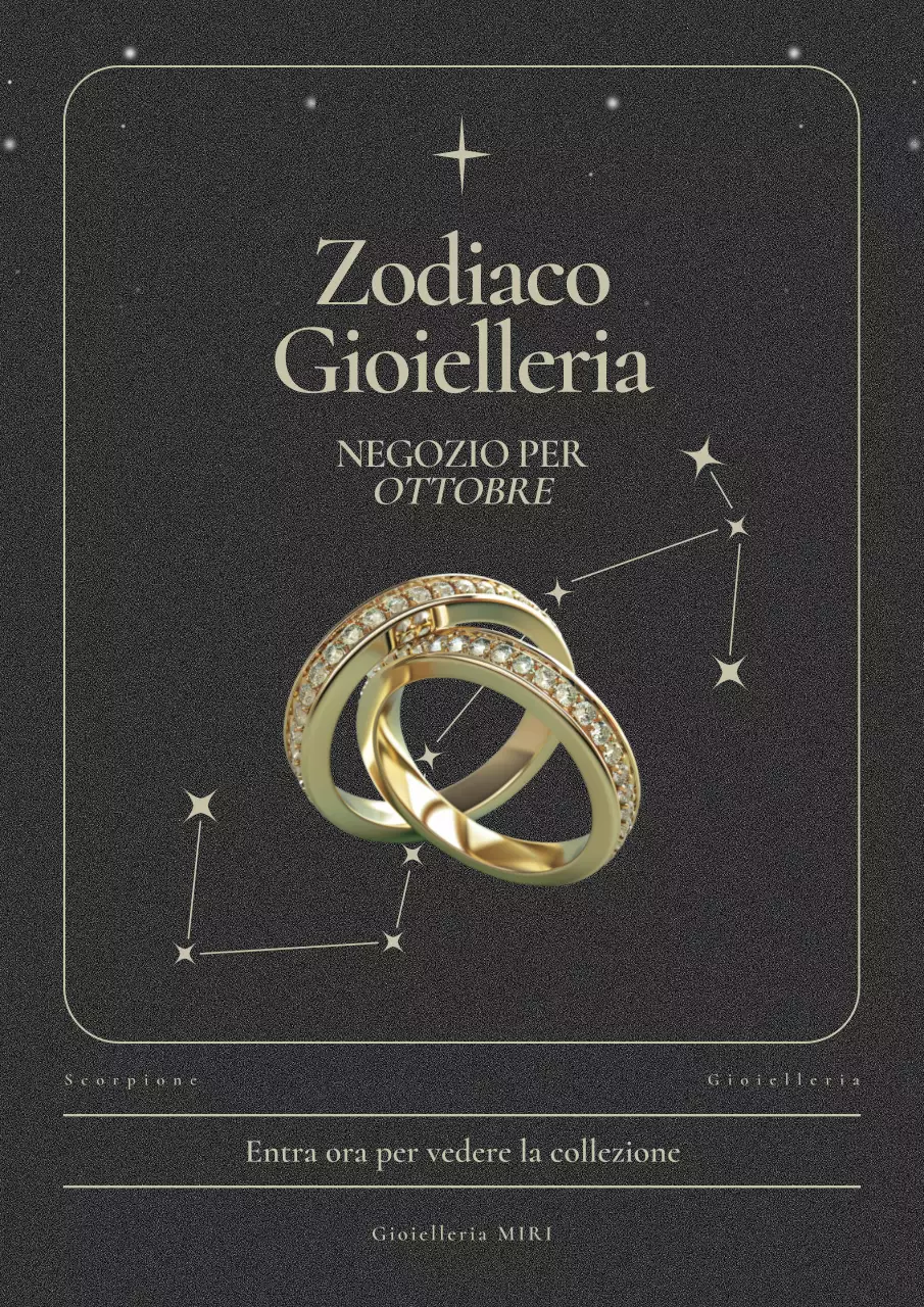 promozione gioielli zodiacali neri di lusso