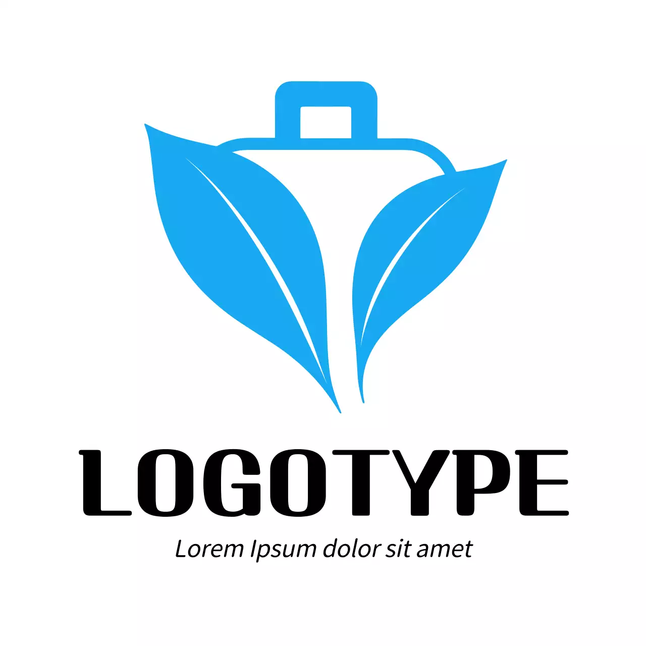 Blue Minimal Business Card Logo