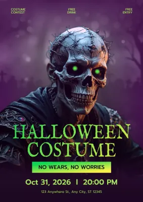 Purple Gothic Halloween Event Poster