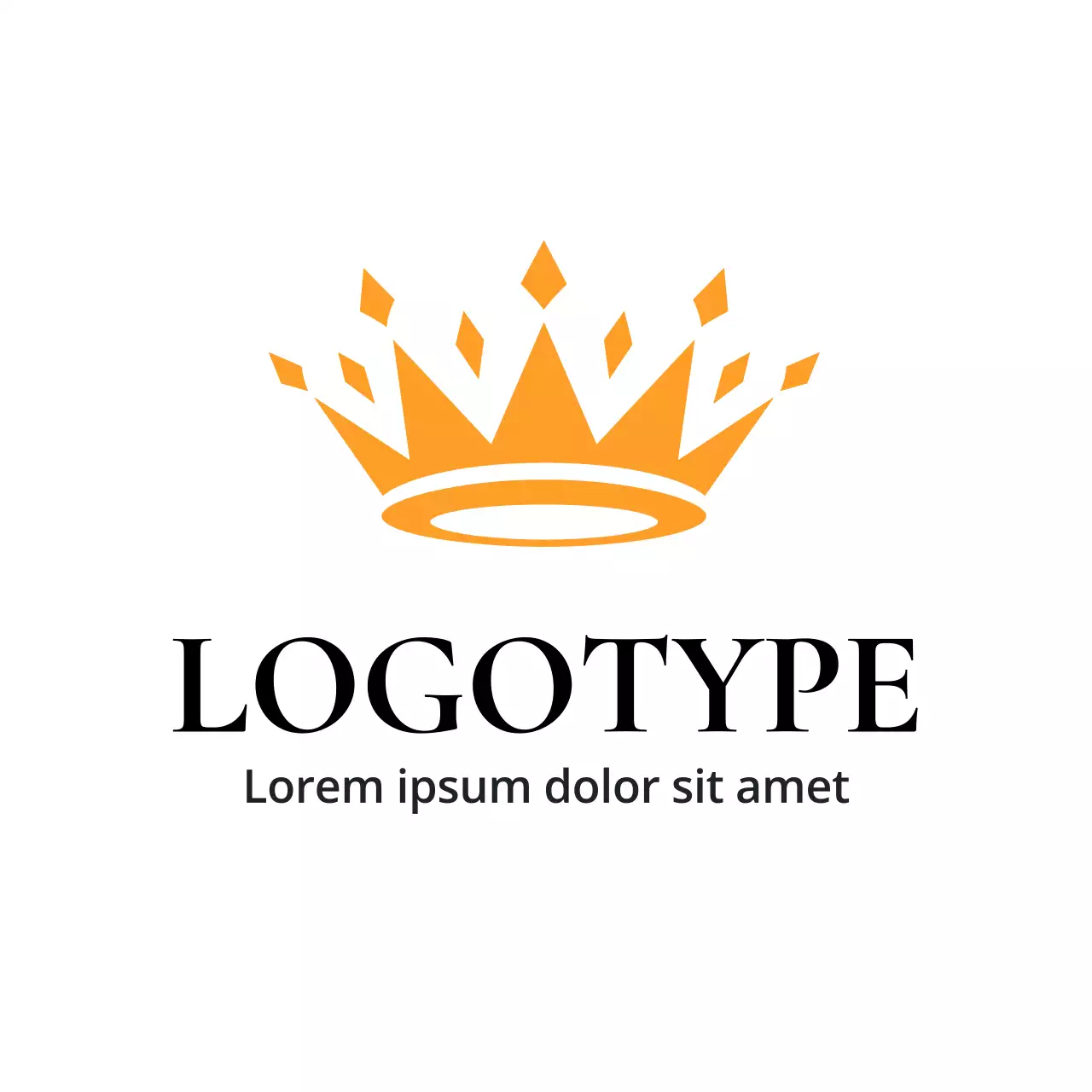 Orange Minimal Design Logo