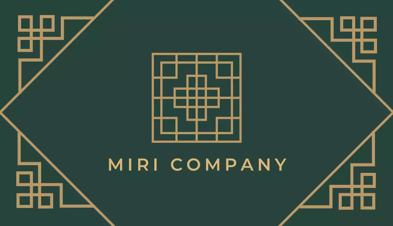 Beige Geometric Business Card