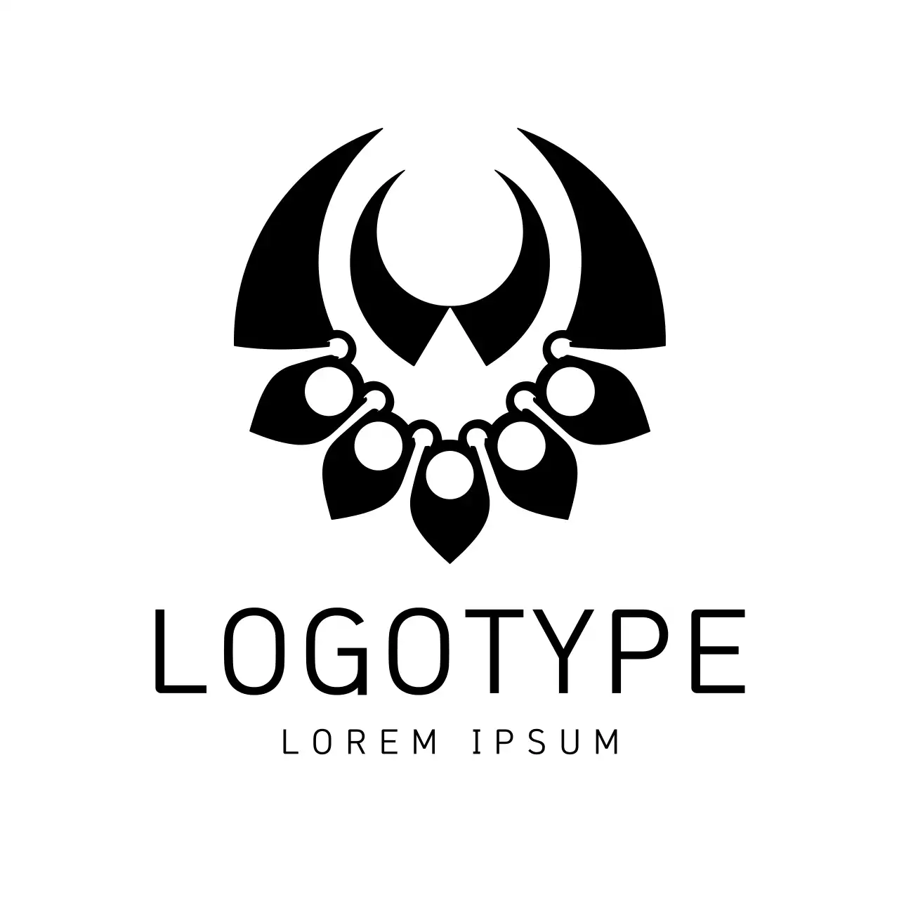 Black Minimal Design Logo