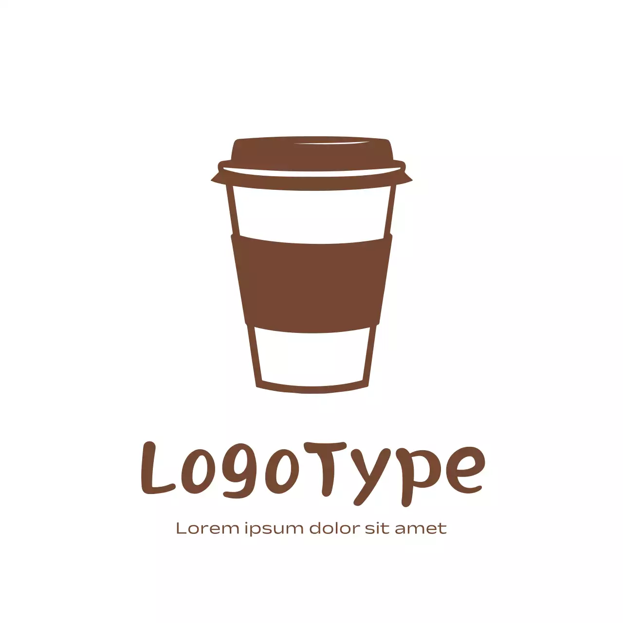 Brown Minimalist Coffee Logo
