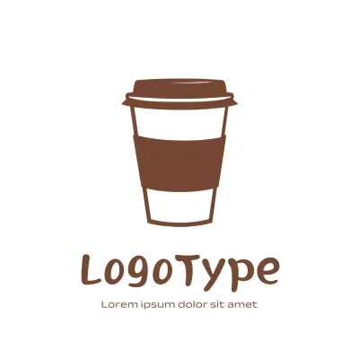Brown Minimalist Coffee Logo