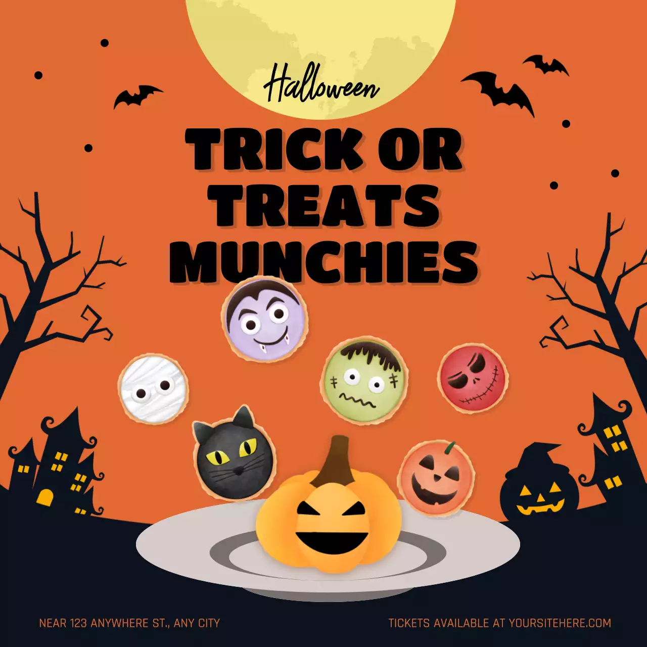 orange spooky Halloween promotion