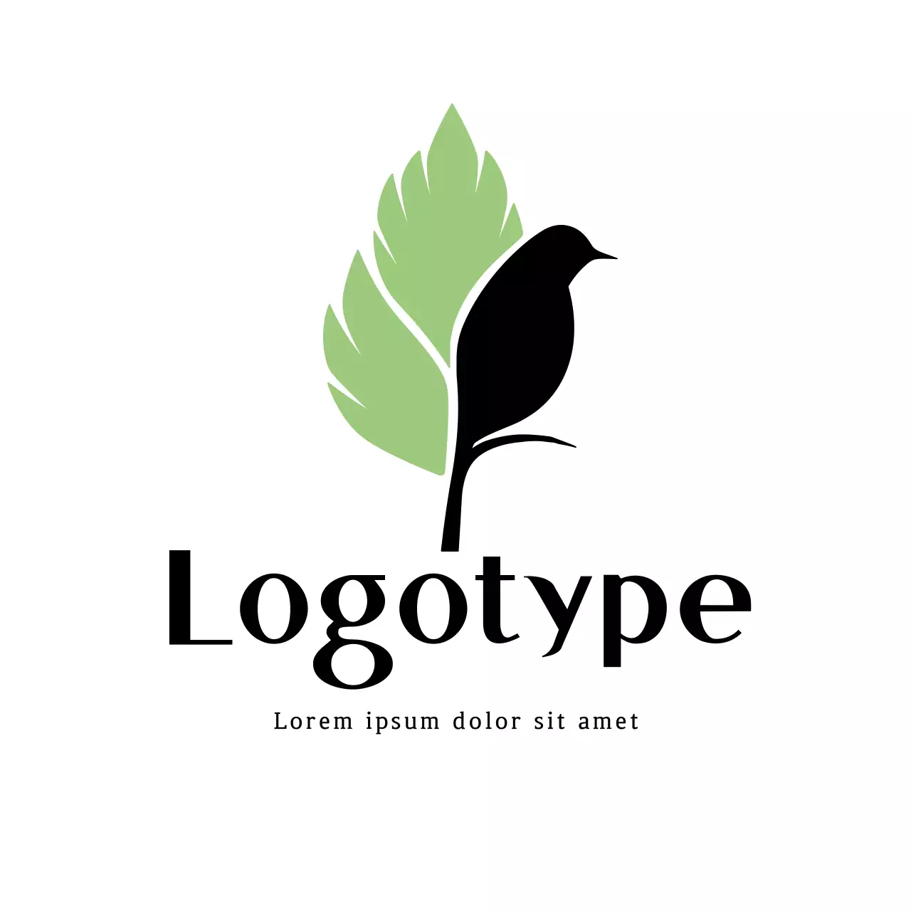 Green Minimalist Design Logo