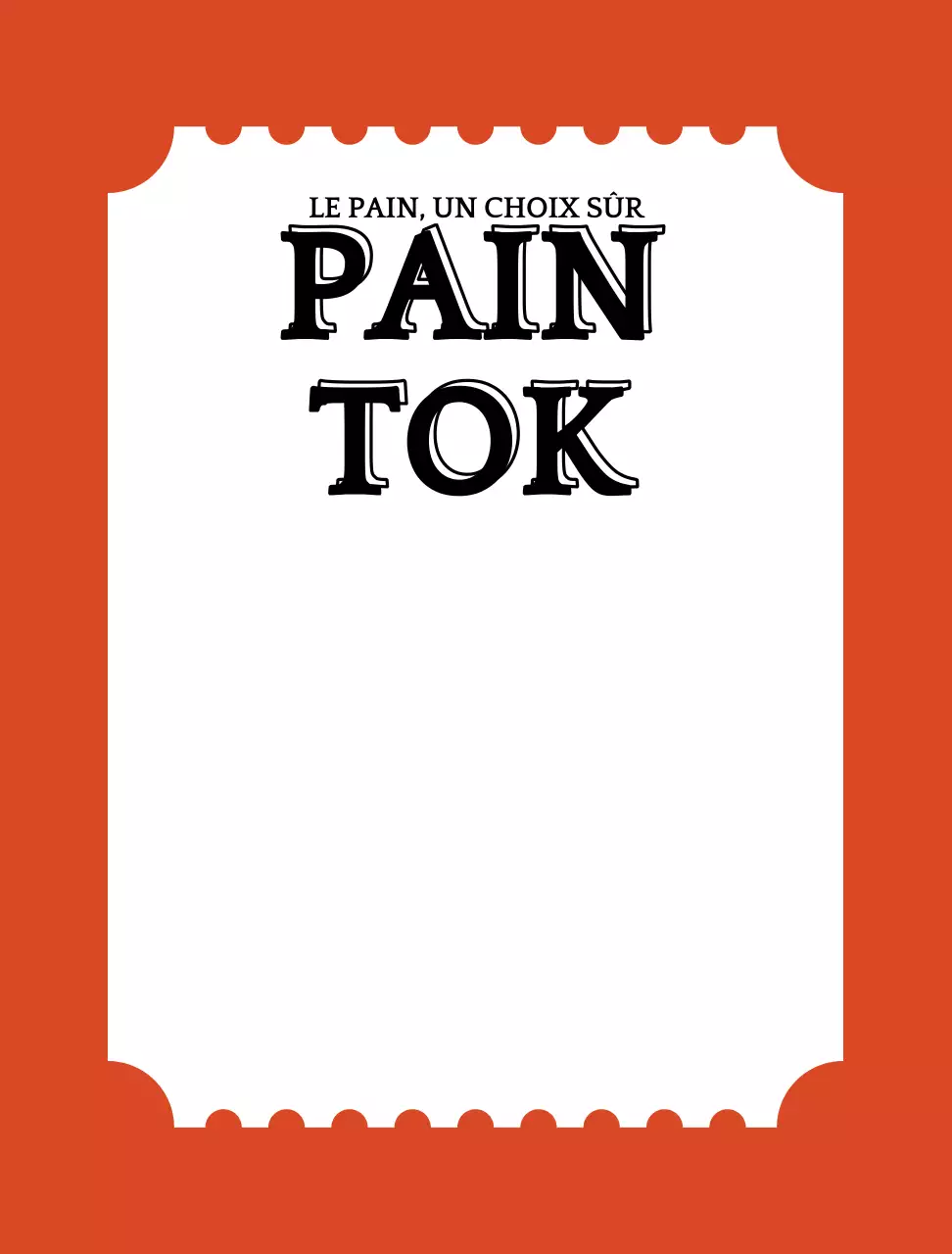 Boulangerie Marchandises en forme de ticket Marchandises SmartTalk