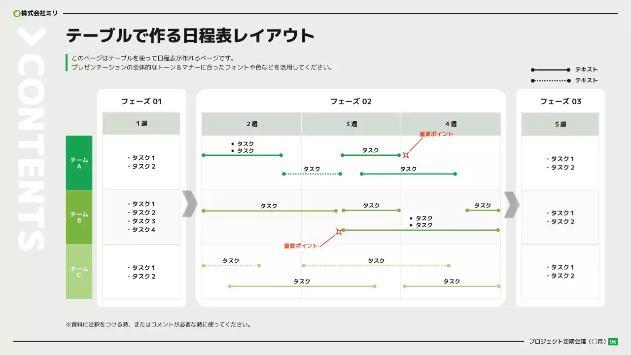 緑 シンプル ビジネス 企画書 プレゼンテーション