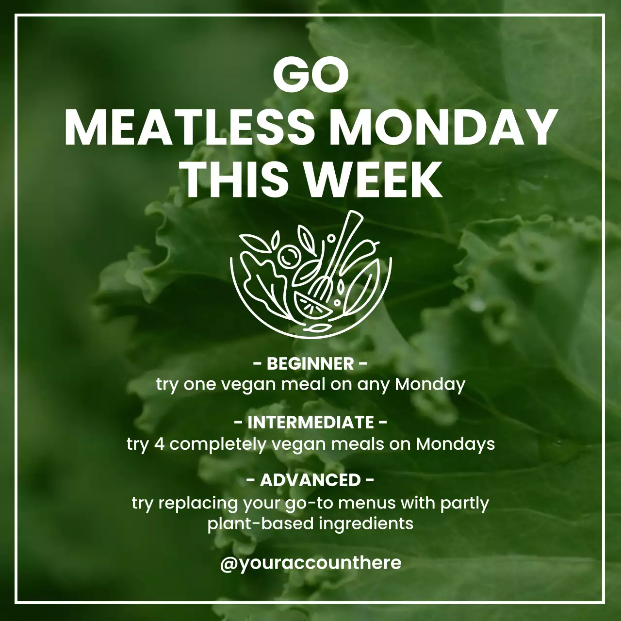 Green Minimal Vegan Promotion Social Media Post