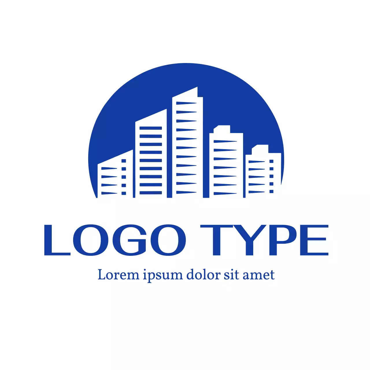 Blue Modern Business Card Logo