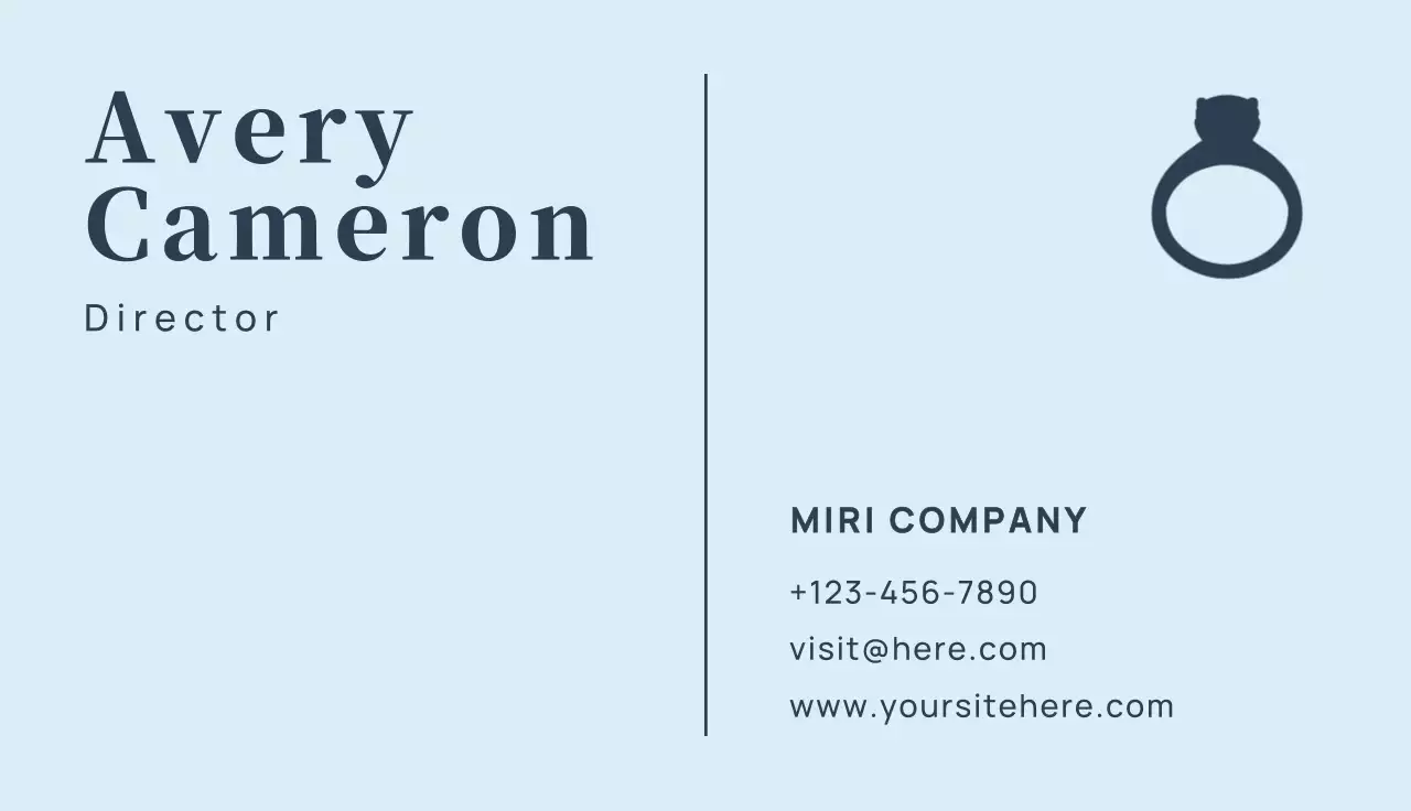 Blue Minimal Business Card