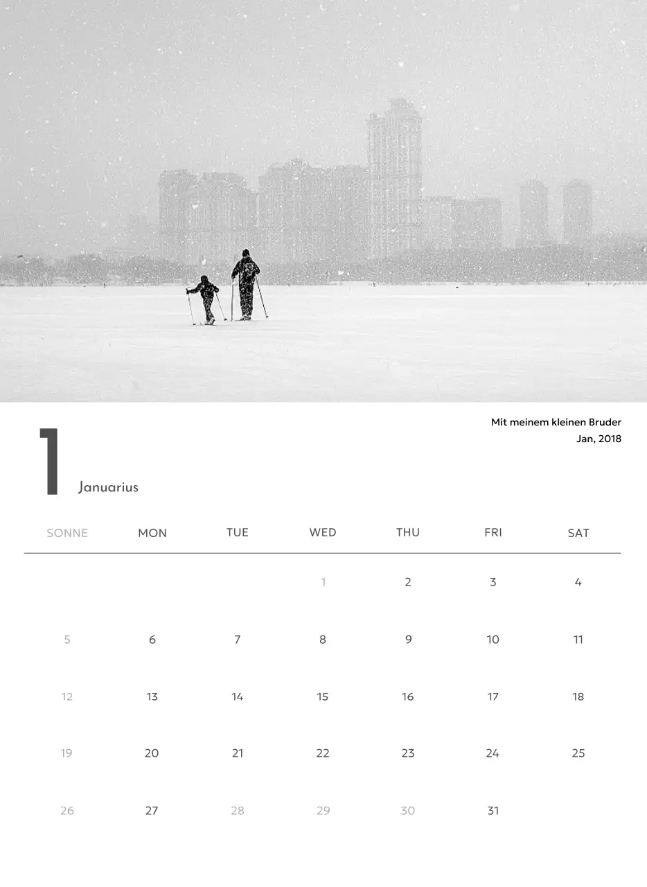 Ein Fotokalender mit klarem, urbanem Charakter