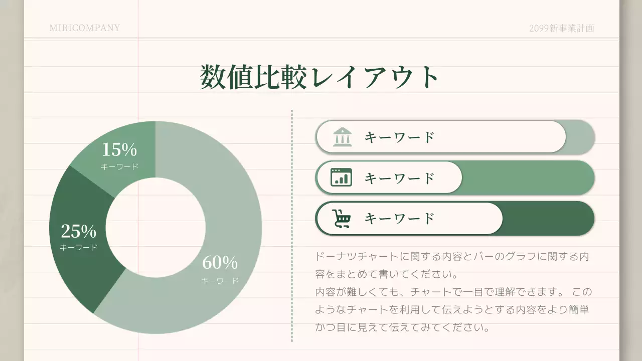 緑 シンプル ビジネス 計画書 プレゼンテーション