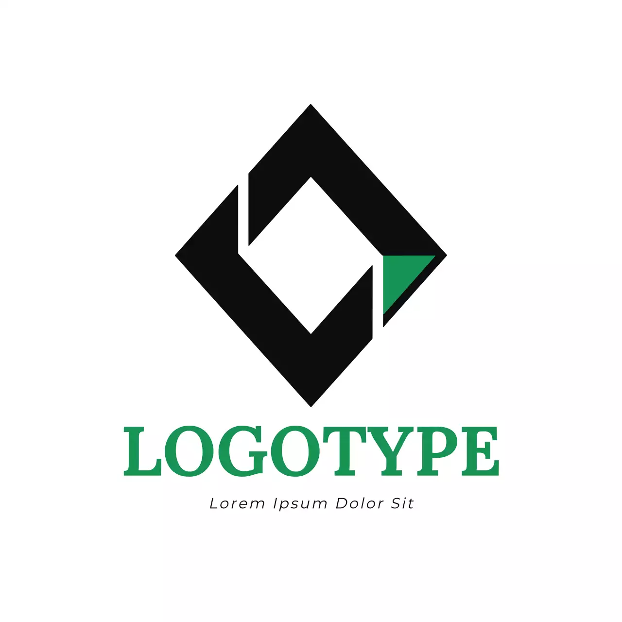 Black Geometric Design Logo