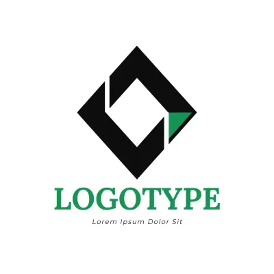Black Geometric Design Logo