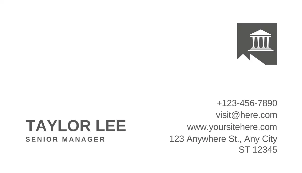 White Simple Business Card