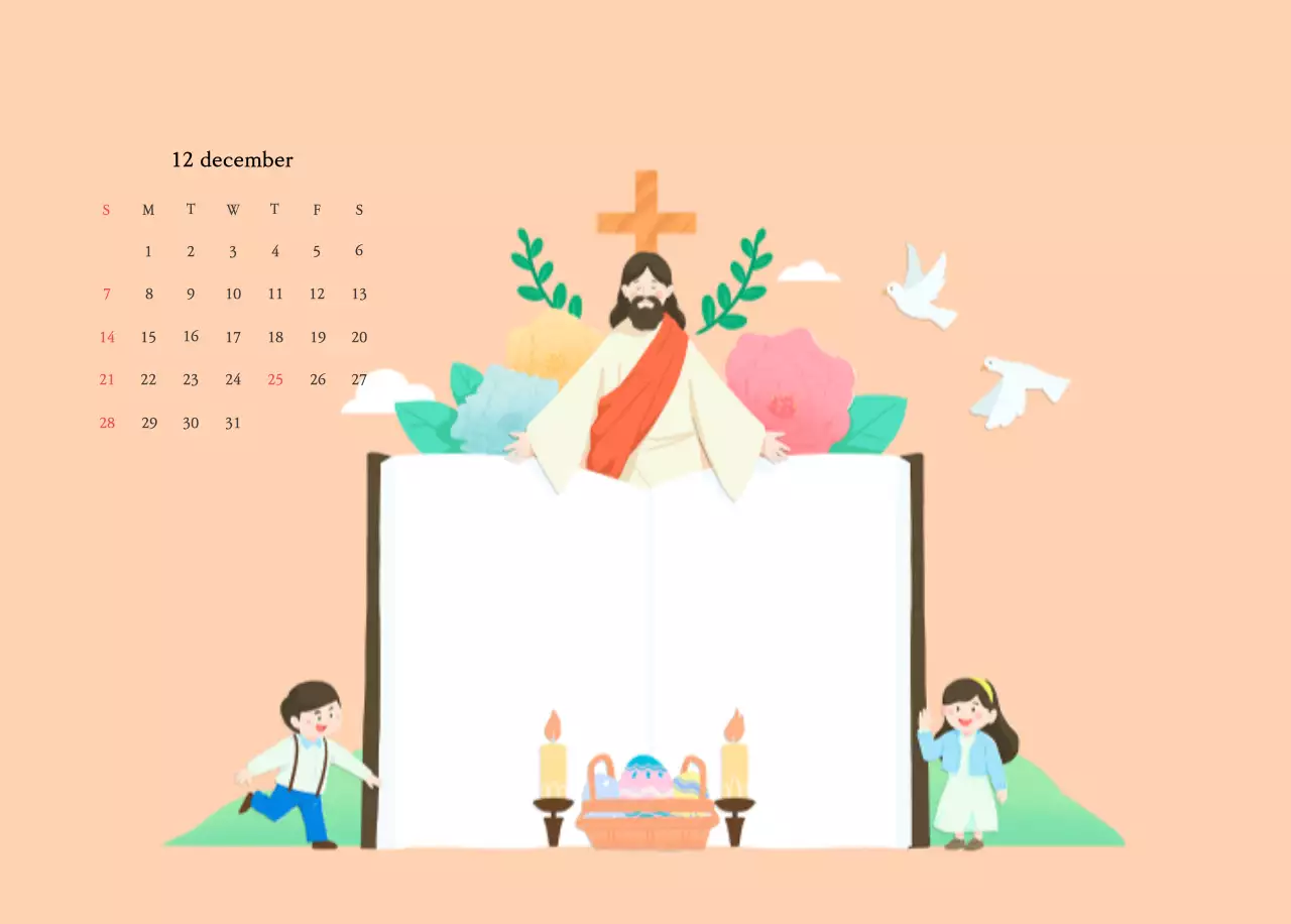 Warme kleurenKerken met schattige illustraties