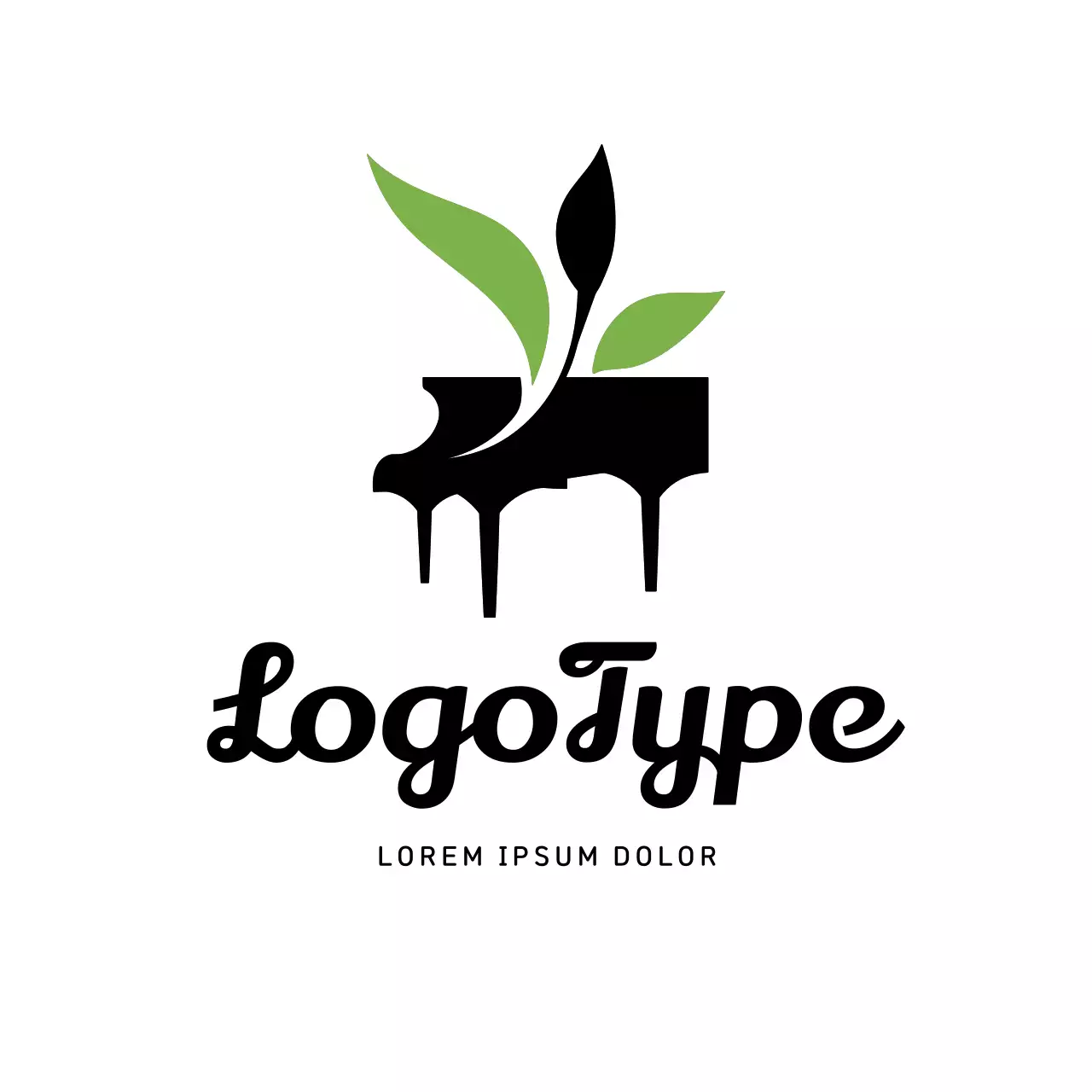 Green Modern Music Logo