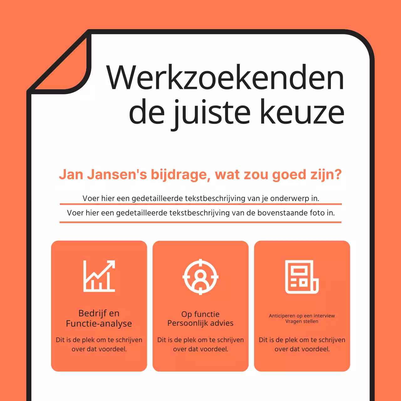 Promoot een eenvoudige bijles in oranje en lichtblauw