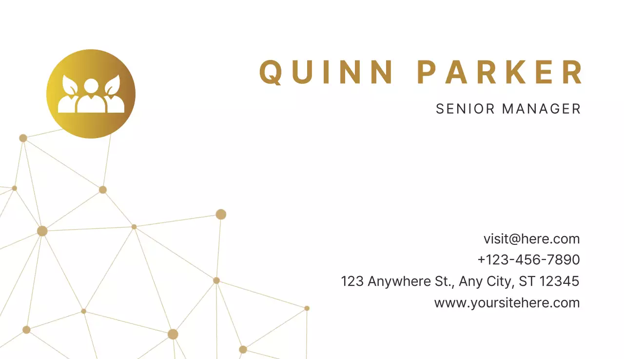 Gold Minimal Business Card