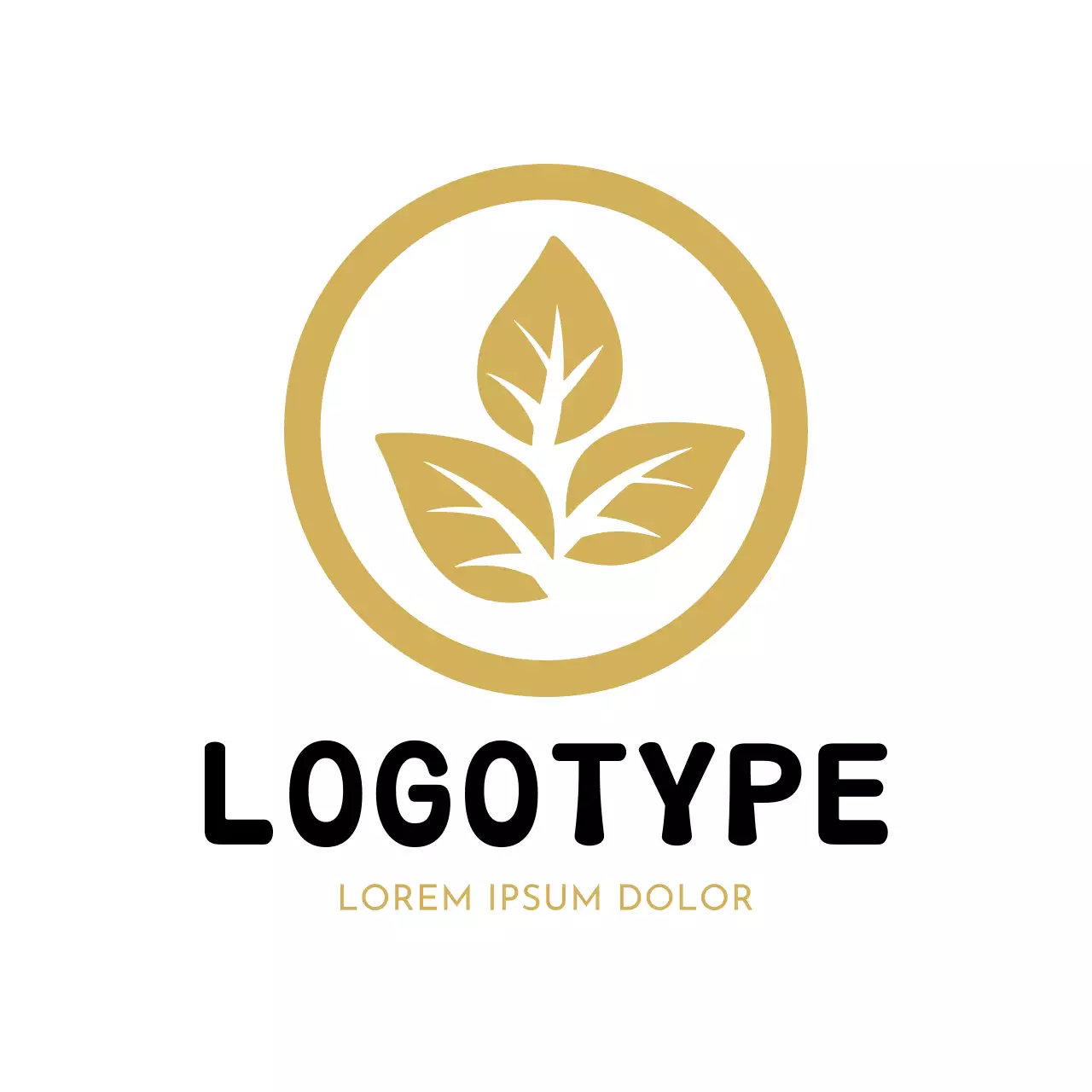 Gold Minimalist Design Logo