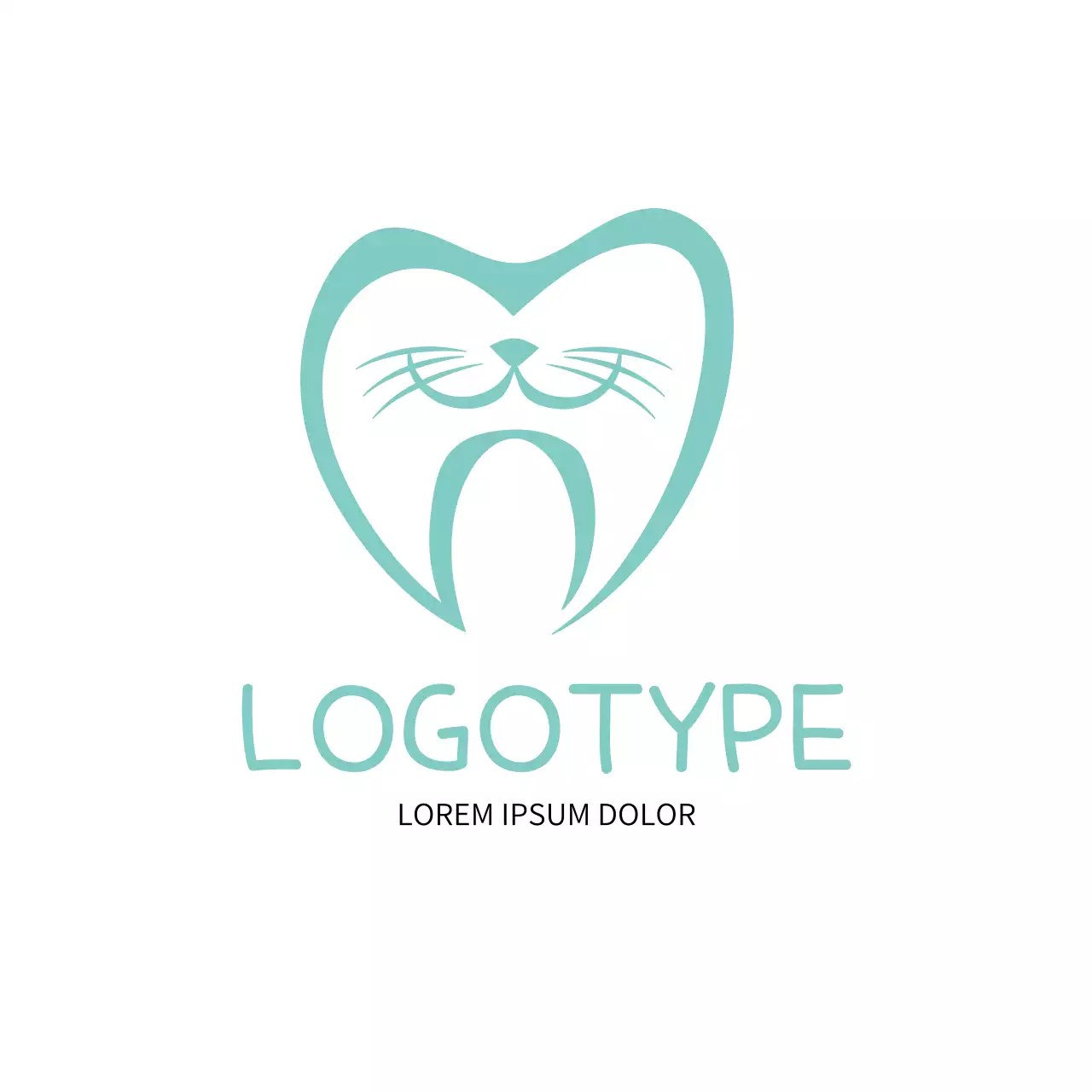 Mint Minimal Dental Design Logo