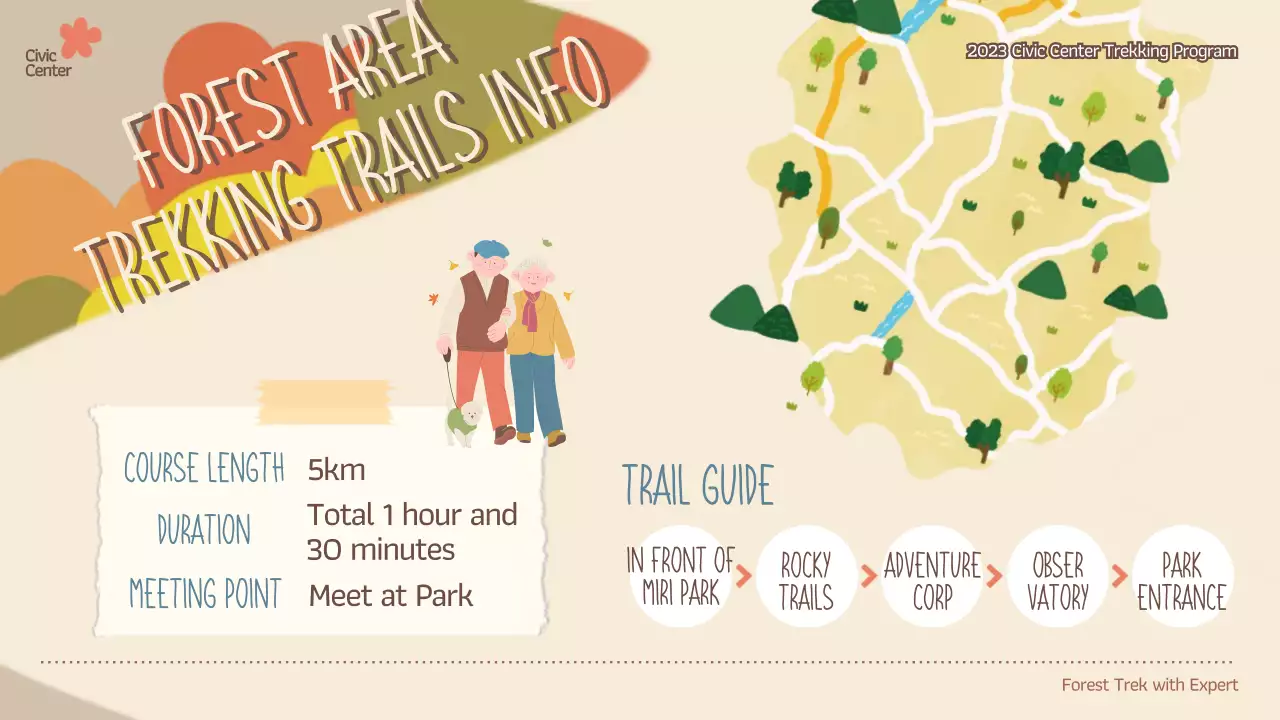 Beige Retro Trekking Event Presentation